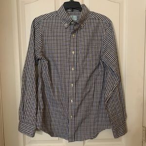 Class Club Blue/Brown Button Down 100% Cotten